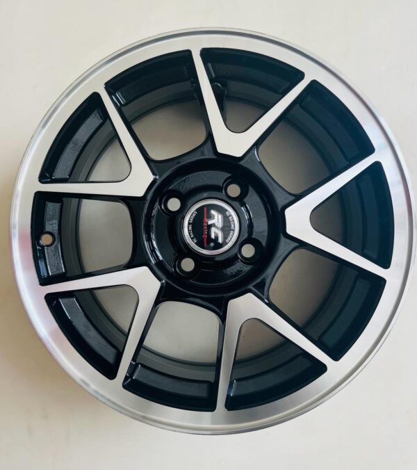 Size 15/4/100 Black Silver Rims for Axio,Filder,Nissan Note,Mazda Demio,Toyota Succed,Toyota 110 & Vits