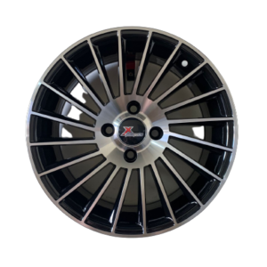 Size15/4/100 Black Silver Rims For Filder, Axio, Probox, Nissan Note, Mazda Demio, Nissan Advan(Full Set).