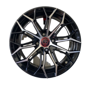 Size 15/4/100 Black Silver Rims for Filder, Axio, Probox, Nissan Note, Mazda Demio, Nissan Advan (Full Set).