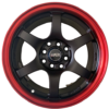 Size 15/4/100 Wine Red Silver Rims For Filder